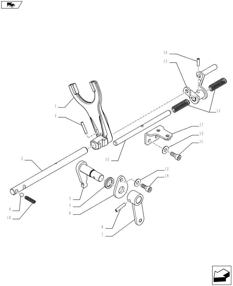 Схема запчастей Case IH FARMALL 65C - (21.160.0101[01]) - CREEPER (12X12 - 20X20) FOR POWER SHUTTLE TRANSMISSION - CONTROL LEVER (VAR.331110 / 743549; VAR.331112 / 743550) (21) - TRANSMISSION