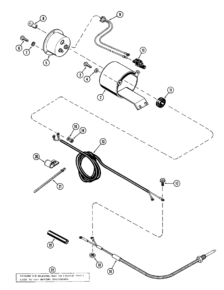 Схема запчастей Case IH 1370 - (088) - PYROMETER ATTACHMENT (04) - ELECTRICAL SYSTEMS