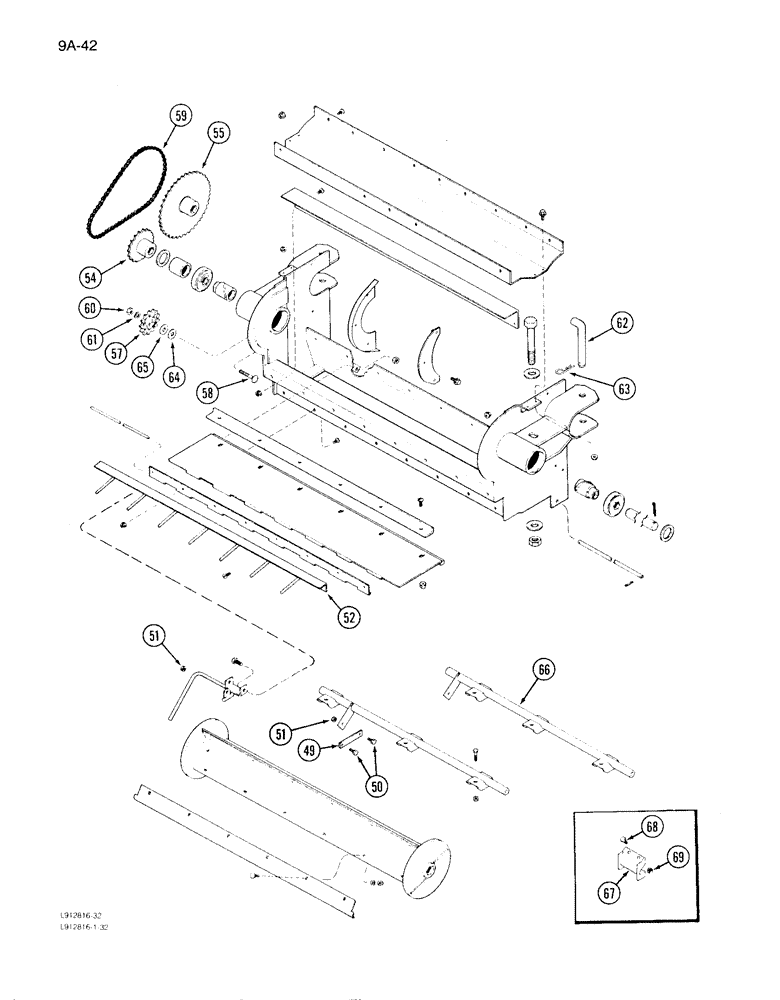 Схема запчастей Case IH 1640 - (9A-42) - ROCK TRAP (CONTD) (13) - FEEDER