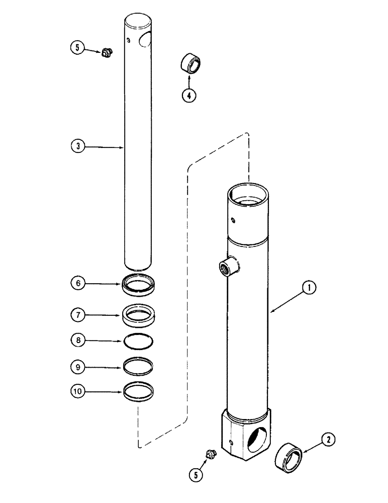 Схема запчастей Case IH 8950 - (8-034) - HITCH CYLINDER ASSEMBLY, 2-1/4 INCH BORE (08) - HYDRAULICS