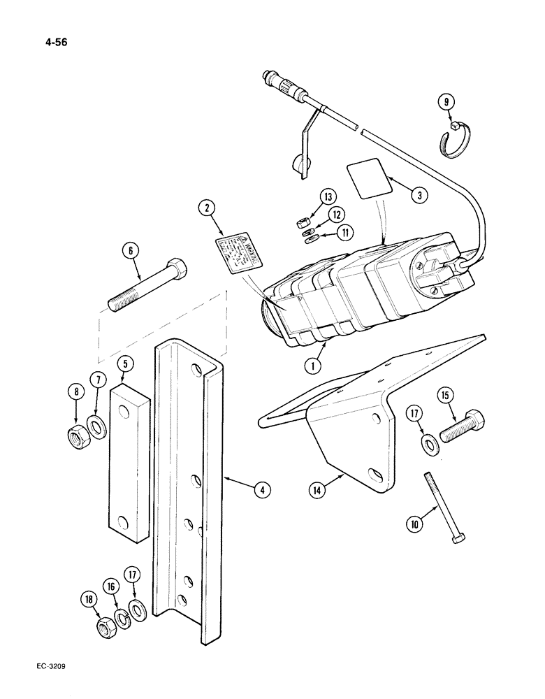 Схема запчастей Case IH 1896 - (4-56) - GROUND SPEED SENSOR (04) - ELECTRICAL SYSTEMS