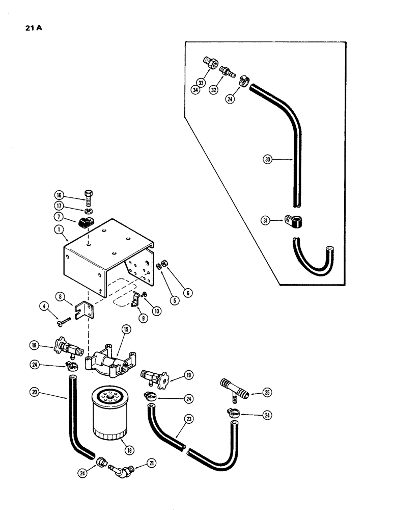 Схема запчастей Case IH 970 - (021A) - WATER FILTER KITS (02) - ENGINE