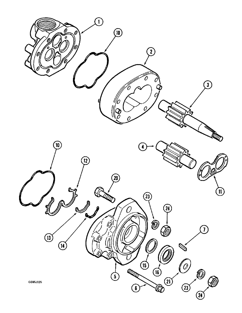 Схема запчастей Case IH 1682 - (8-18) - HYDRAULIC PUMP (07) - HYDRAULICS