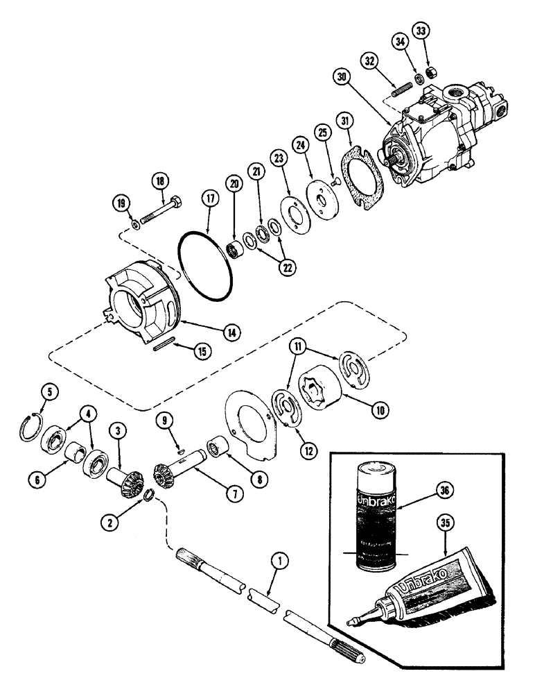 Схема запчастей Case IH 2090 - (8-362) - HYDRAULICS, CHARGING PUMP AND DRIVE (08) - HYDRAULICS