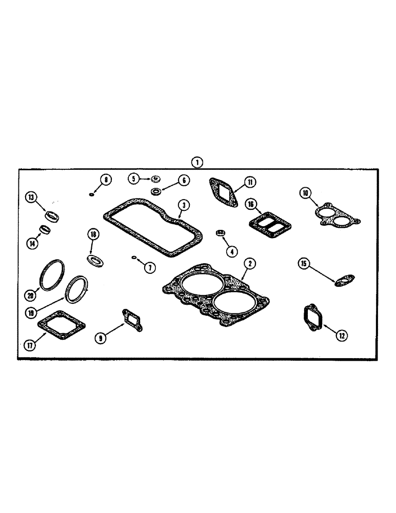 Схема запчастей Case IH 2470 - (054) - ENG. GASKET KITS, 504BDT DIESEL ENG, VALVE GRIND KIT, USE WITH 5.092" TO 5.097" FIRE DAM DIA. SLEEVE (02) - ENGINE