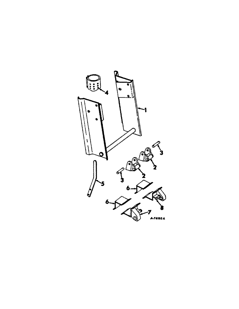 Схема запчастей Case IH 234 - (B-03[1]) - MAIN FRAME SUPPORT, BRACKET AND CLAMP FARMALL 656 TRACTOR (39) - FRAMES AND BALLASTING