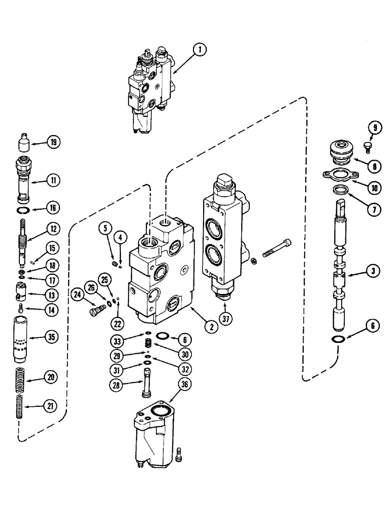 Схема запчастей Case IH 3294 - (8-324) - REMOTE HYDRAULICS, REMOTE CONTROL VALVE, WITH LOAD CHECK (08) - HYDRAULICS