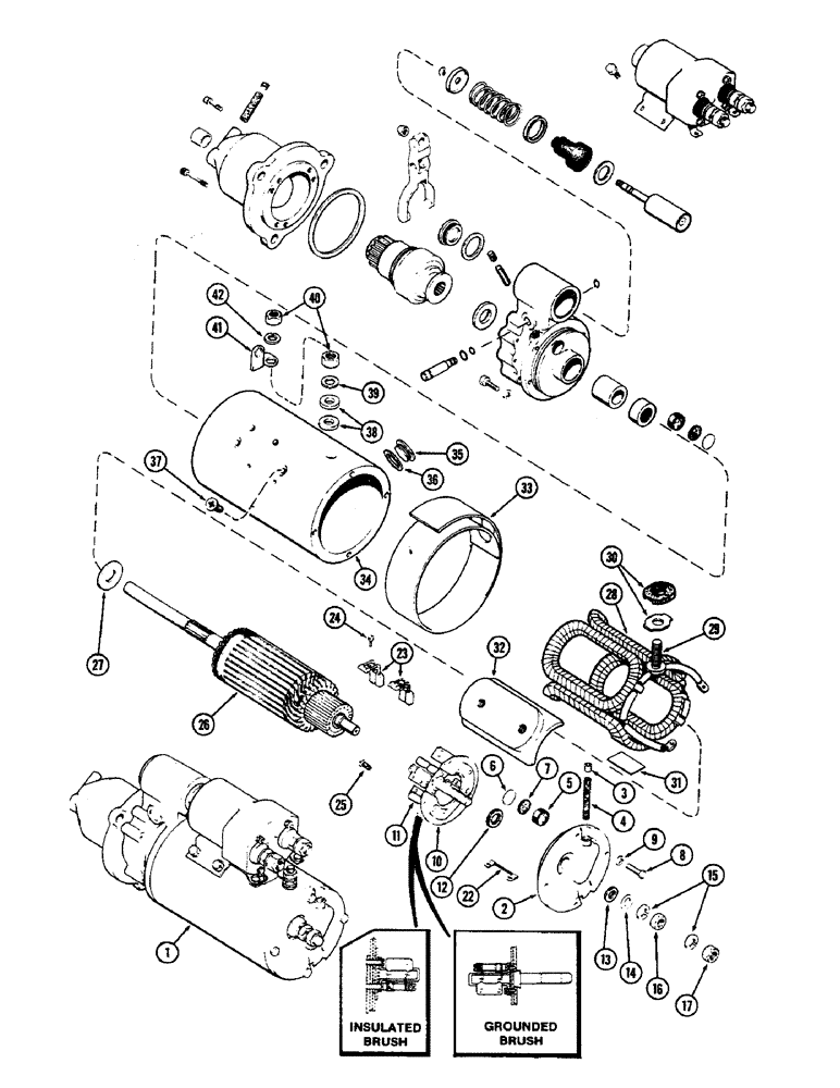 Схема запчастей Case IH 2470 - (110) - STARTER (04) - ELECTRICAL SYSTEMS