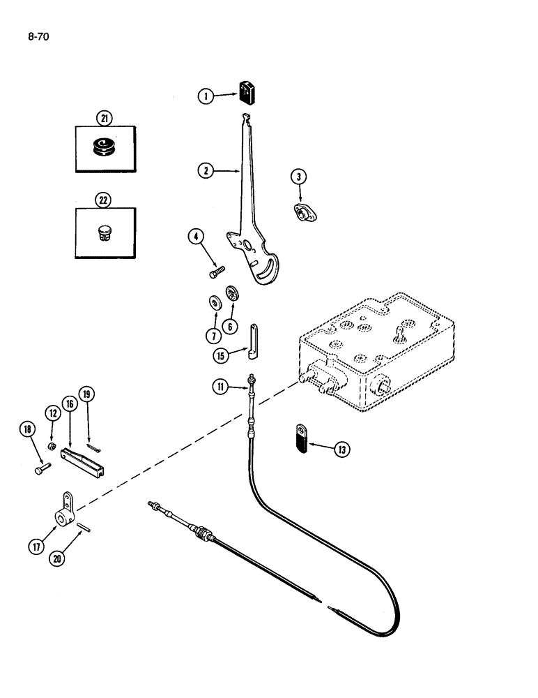 Схема запчастей Case IH 3594 - (8-070) - HITCH SYSTEM, DRAFT SENSING CONTROLS (08) - HYDRAULICS