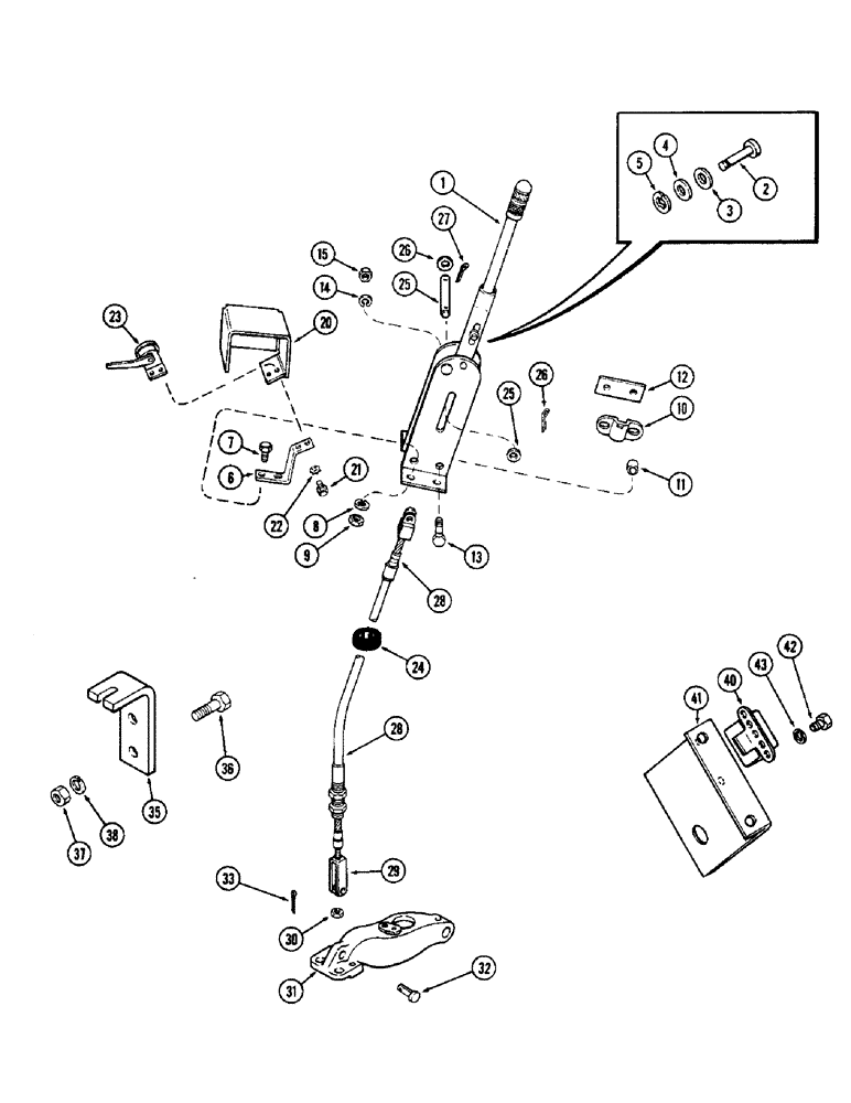 Схема запчастей Case IH 2870 - (206) - PARKING BRAKE LINKAGE (06) - POWER TRAIN