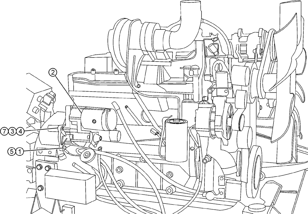 Схема запчастей Case IH SPX3310 - (03-002) - STARTER PACKAGE W/HARDWARE (01) - ENGINE