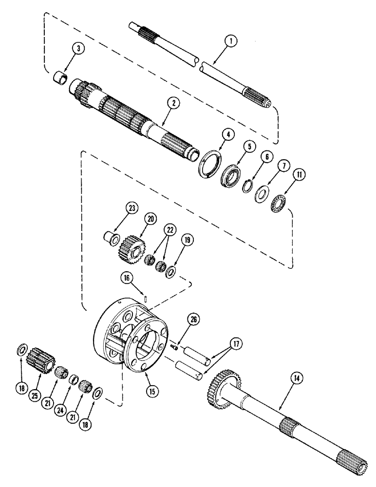 Схема запчастей Case IH 2394 - (6-040) - TRANSMISSION, PLANETARY, 12 SPEED TRANSMISSION, TRANSMISSION SERIAL NO. 16260432 AND AFTER (06) - POWER TRAIN