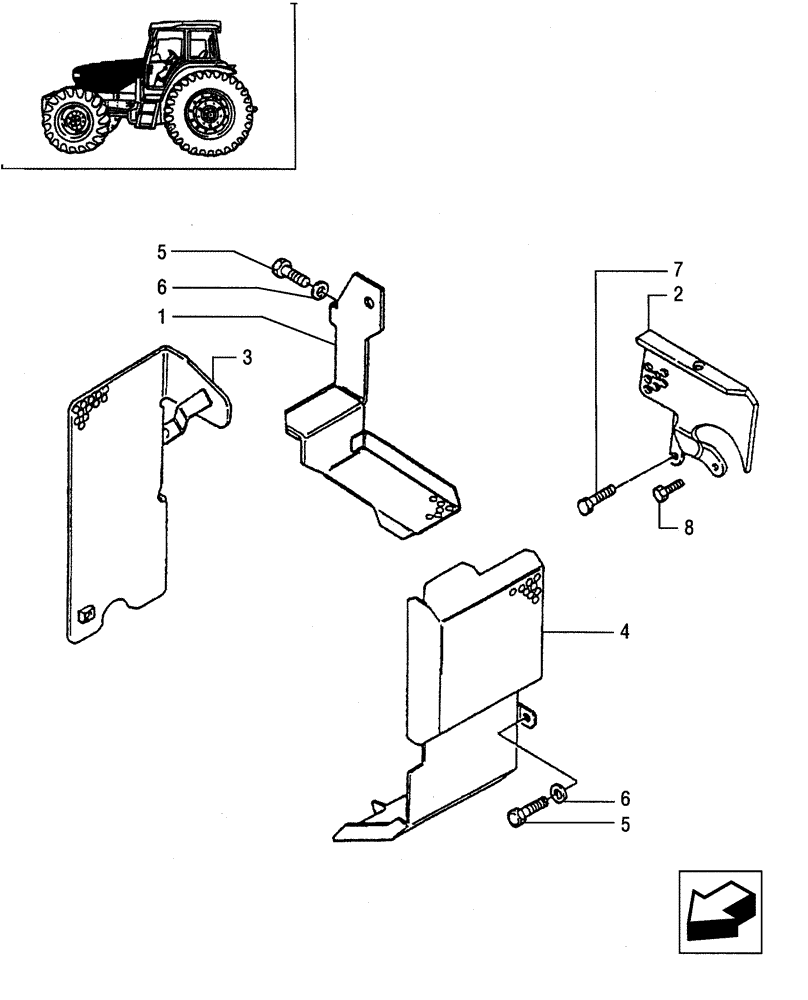 Схема запчастей Case IH JX85 - (1.83.0[02]) - HOODS (08) - SHEET METAL