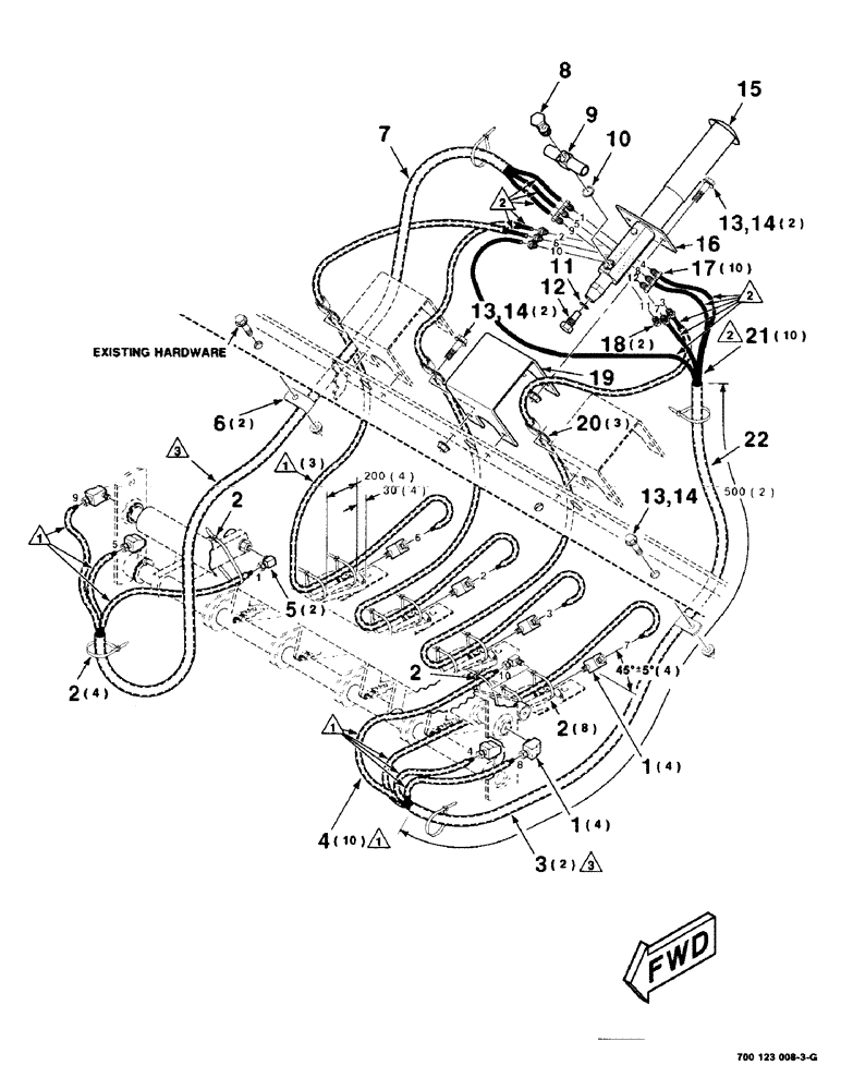 Схема запчастей Case IH 8575 - (6-22) - LUBE PUMP AND LINE ASSEMBLY, TWINE FINGERS (14) - BALE CHAMBER