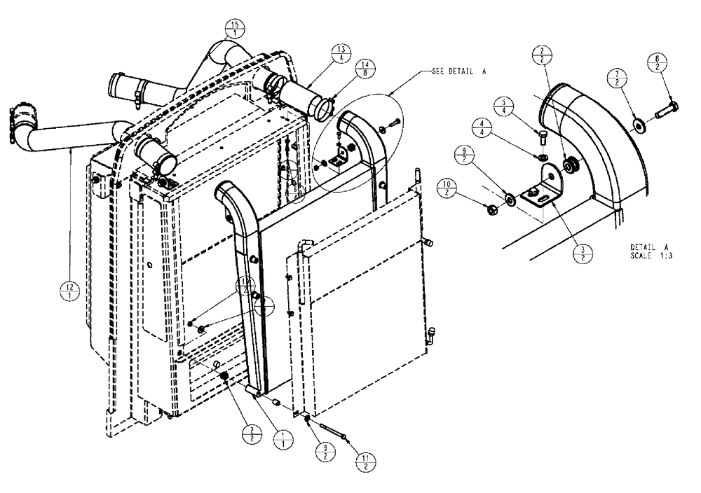 Схема запчастей Case IH TITAN 4520 - (02-016) - CHARGE AIR GROUP (01) - ENGINE