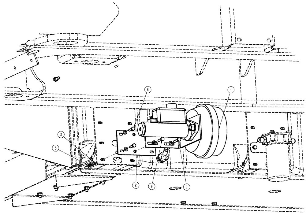 Схема запчастей Case IH TITAN 3520 - (07-011) - ACTUATOR GROUP, AIR/HYD Pneumatics