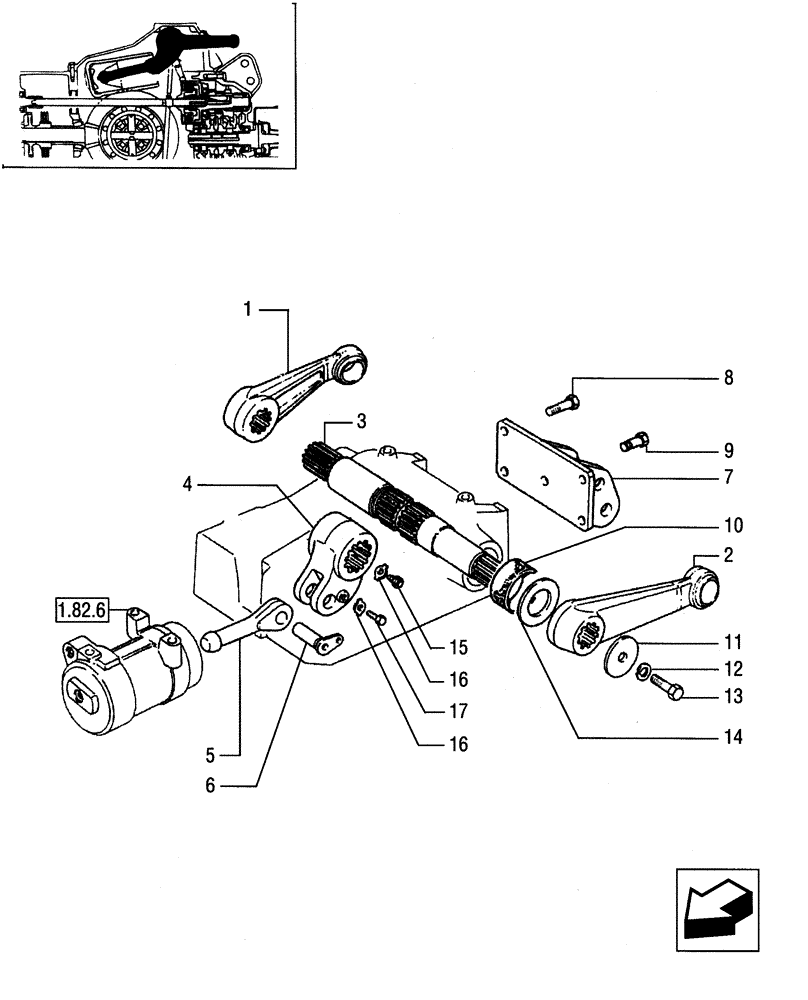 Схема запчастей Case IH JX85 - (1.82.8) - TRANSMISSION SHAFT (07) - HYDRAULIC SYSTEM