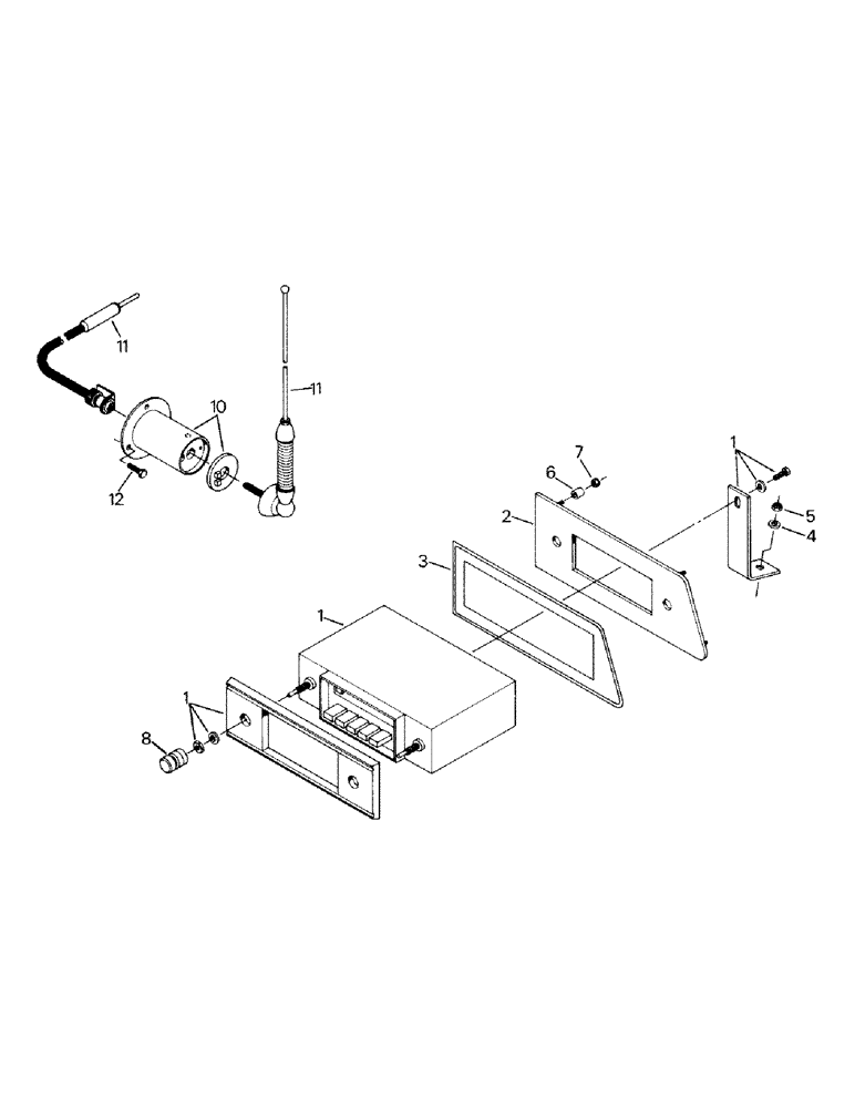 Схема запчастей Case IH STEIGER - (01-14) - RADIO & MOUNTING, PANASONIC AM-FM STEREO RADIO (10) - CAB