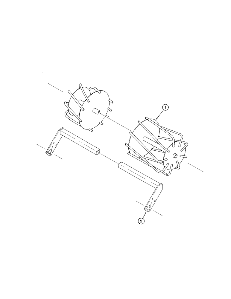 Схема запчастей Case IH 4200 - (09-23) - DOUBLE ROLLING BASKET MULCHER, 11 FT 10 INCH MULCH FINISHER (09) - CHASSIS/ATTACHMENTS