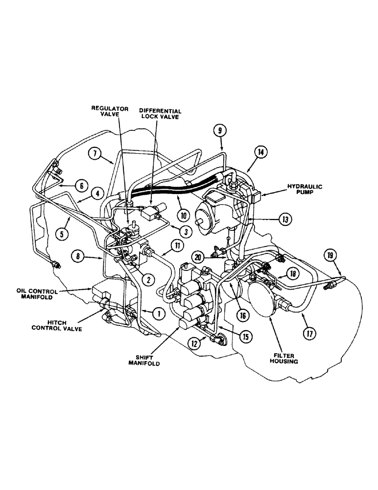 Схема запчастей Case IH 3294 - (1-010) - PICTORIAL INDEX, MAIN HYDRAULICS (00) - PICTORIAL INDEX