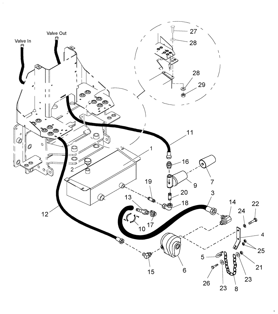 Схема запчастей Case IH BH102 - (030) - PTO POWERED PUMP & RESERVOIR (4-5 GPM AT 540 RPM) - 716411016 (35) - HYDRAULIC SYSTEMS