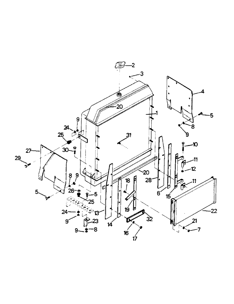 Схема запчастей Case IH ST251 - (04-17) - RADIATOR MOUNTING, ALL EXCEPT ST 220, 251 AND EARLY ST 250 AND 270 (04) - Drive Train