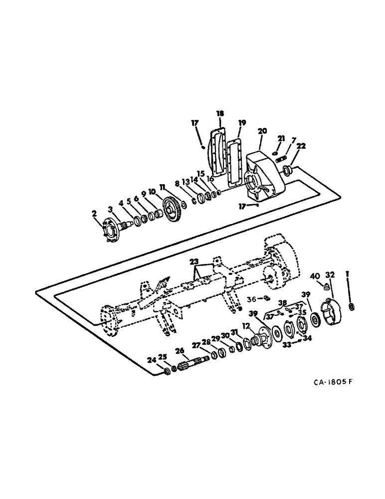 Схема запчастей Case IH 715 - (07-05) - DRIVE TRAIN, FINAL DRIVE AND WHEEL BRAKES Drive Train