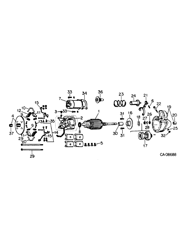 Схема запчастей Case IH 385 - (08-06) - ELECTRICAL, CRANKING MOTOR, DELCO REMY (06) - ELECTRICAL