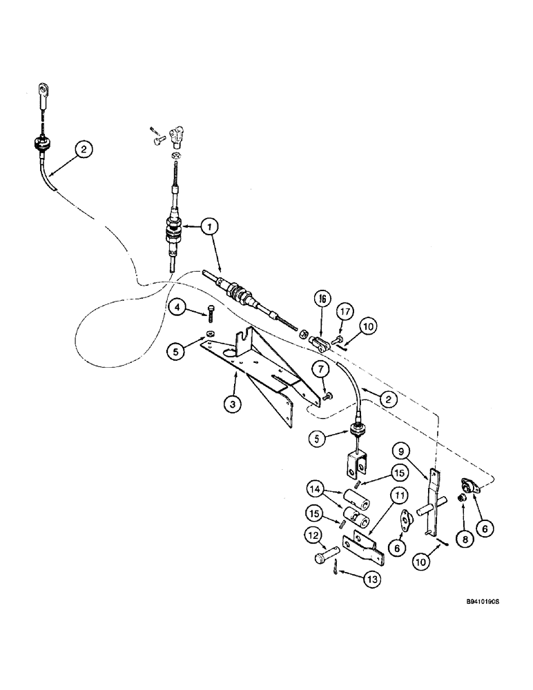 Схема запчастей Case IH 2166 - (6-48) - TRANSMISSION LOWER SHIFT CONTROLS (03) - POWER TRAIN