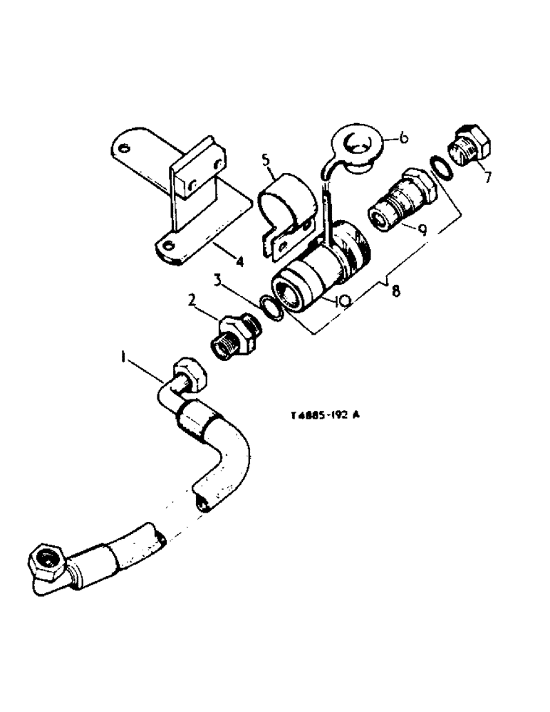 Схема запчастей Case IH 354 - (5-16) - HYDRAULIC ATTACHMENTS, SELF SEALING COUPLING ATTACHMENT, SINGLE BREAKAWAY (07) - HYDRAULIC SYSTEM