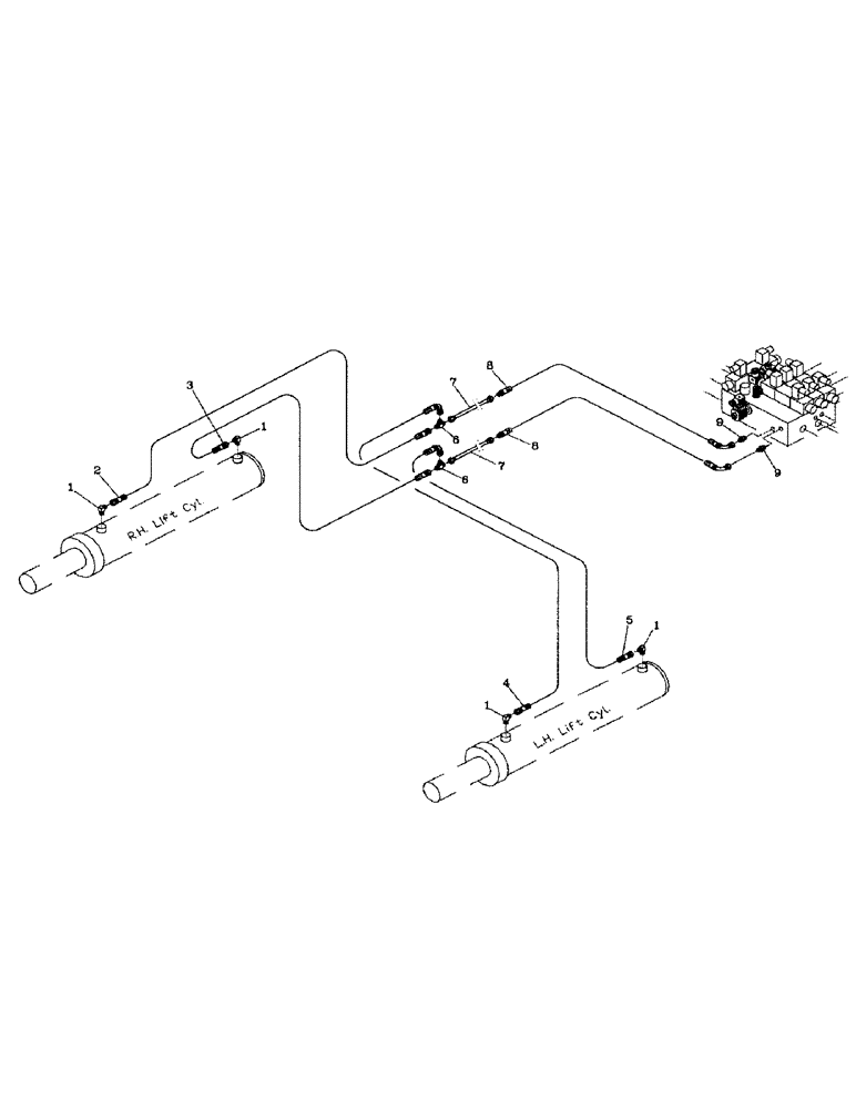 Схема запчастей Case IH 7700 - (B06-23) - HYDRAULIC CIRCUIT, ELEVATOR LIFT Hydraulic Components & Circuits