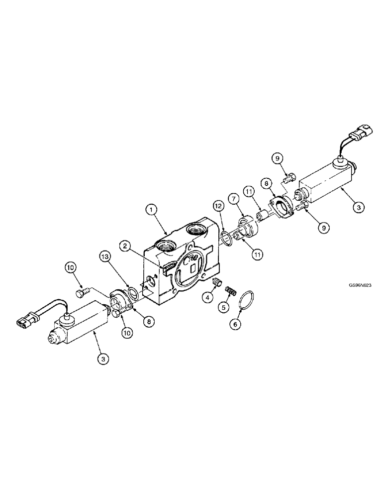 Схема запчастей Case IH L300 - (8-44) - VALVE SECTION, AUXILIARY (08) - HYDRAULICS