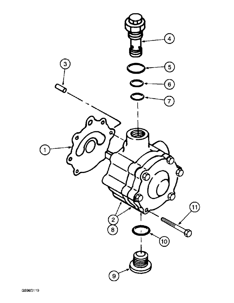 Схема запчастей Case IH 1400 - (6-38) - CHARGE PUMP, HYDROSTATIC PUMP (03) - POWER TRAIN