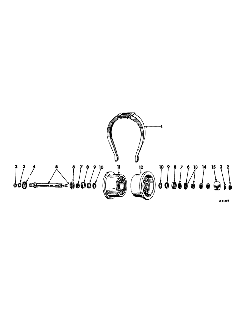 Схема запчастей Case IH 560 - (201) - WHEELS, SINGLE FRONT WHEEL, FOR ALL FARMALL 560 SERIES TRACTORS EXCEPT HI-CLEAR MODELS (11) - WHEELS