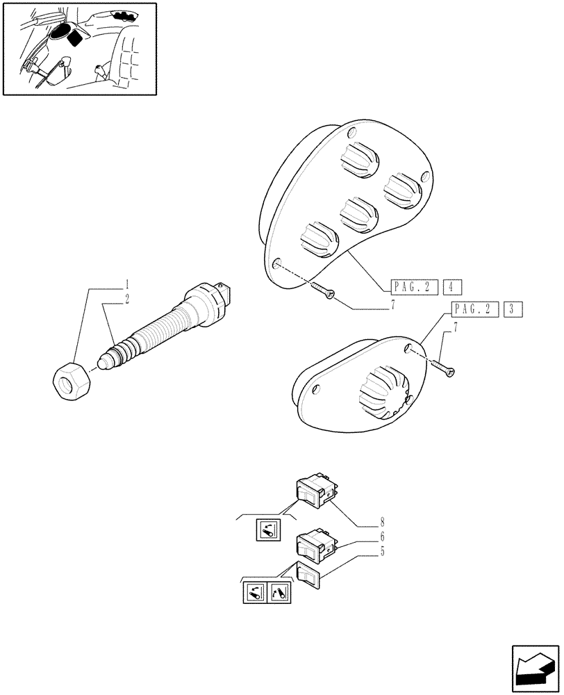 Схема запчастей Case IH JX1070N - (1.92.750[01]) - (VAR.821-832) ELECTRONIC LIFT (OPEN CENTER) - ELECTRICAL SYSTEM CONTROLS, PIPES AND OIL FILTER (10) - OPERATORS PLATFORM/CAB