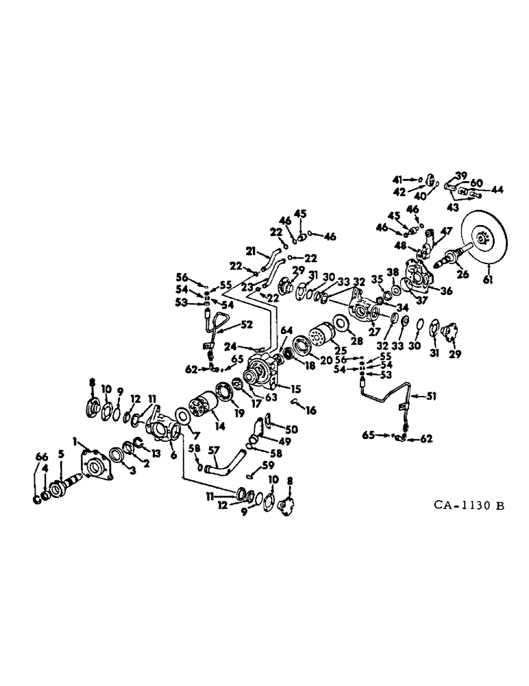 Схема запчастей Case IH 2500 - (07-04) - DRIVE TRAIN, HYDROSTATIC DRIVE SHAFT, MOTOR ASSEMBLIES, CENTER SECTION AND RELATED PARTS (04) - Drive Train