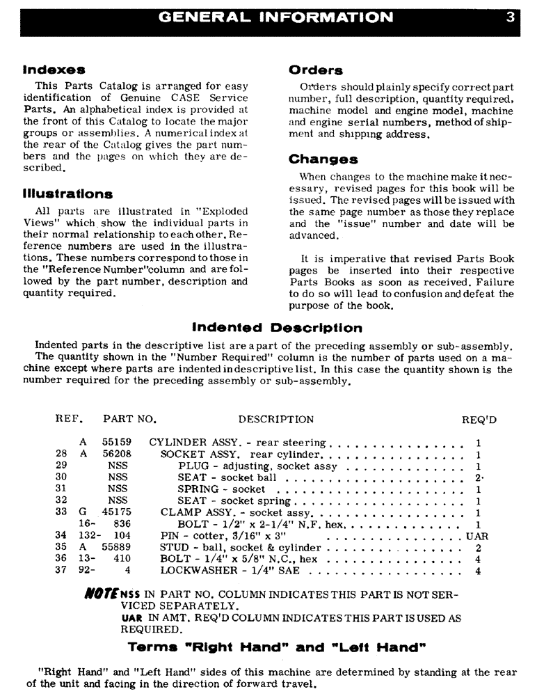 Схема запчастей Case IH 1030 - (003) - GENERAL INFORMATION (00) - PICTORIAL INDEX