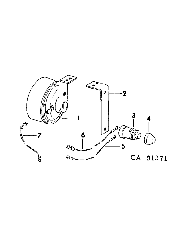 Схема запчастей Case IH 574 - (08-34[1]) - ELECTRICAL, HORN (06) - ELECTRICAL