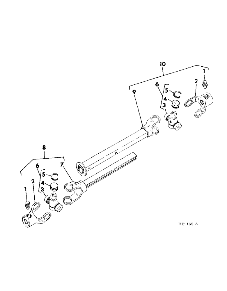 Схема запчастей Case IH 4000 - (07-25) - DRIVE TRAIN, UNIVERSAL JOINT HEADER TO CHASSIS WITH OUT PROTECTIVE SHIELD (04) - Drive Train