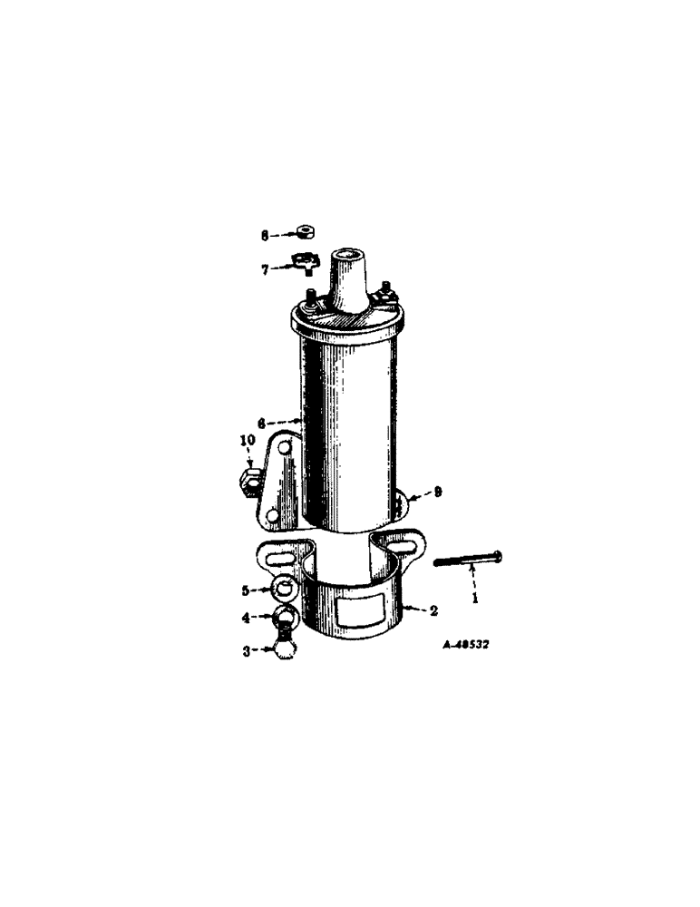 Схема запчастей Case IH 414 - (246) - ELECTRICAL SYSTEM, IGNITION COIL, 416, UP TO CH812E, 420, UP TO CH1371E (55) - ELECTRICAL SYSTEMS