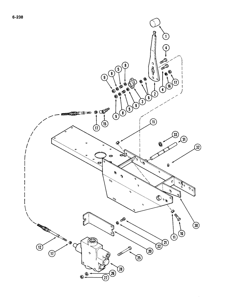 Схема запчастей Case IH 4994 - (6-238) - PTO CONTROL LINKAGE (06) - POWER TRAIN