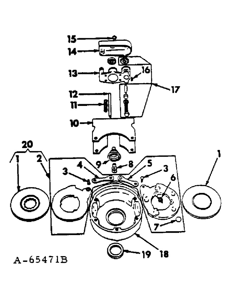 Схема запчастей Case IH 622 - (H-11) - CONTROLS, BRAKES Controls