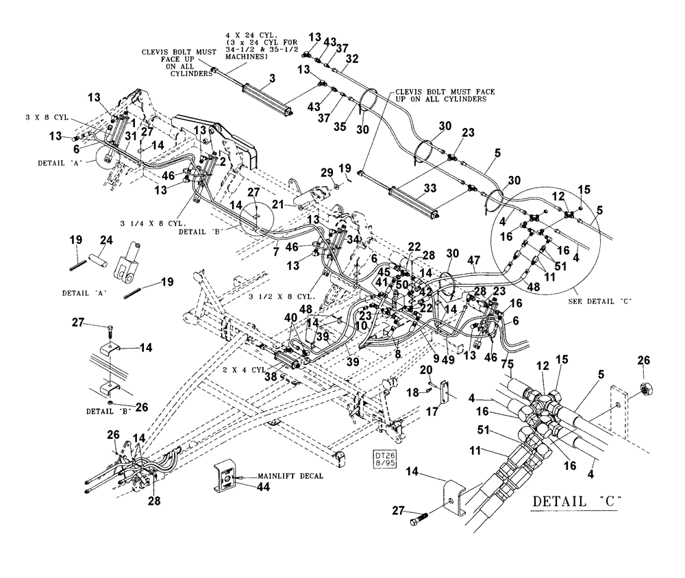 Схема запчастей Case IH TIGER-MATE - (08-01) - HYDRAULICS (08) - HYDRAULICS