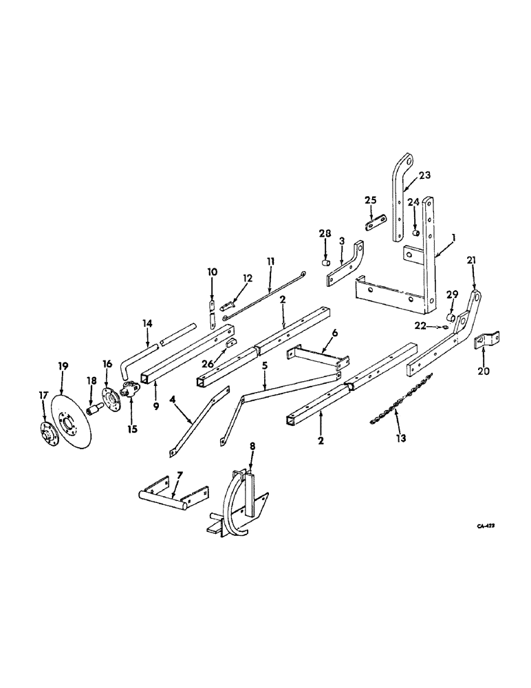 Схема запчастей Case IH 326 - (AB-08) - HYDRAULIC MARKER ATTACHMENT 