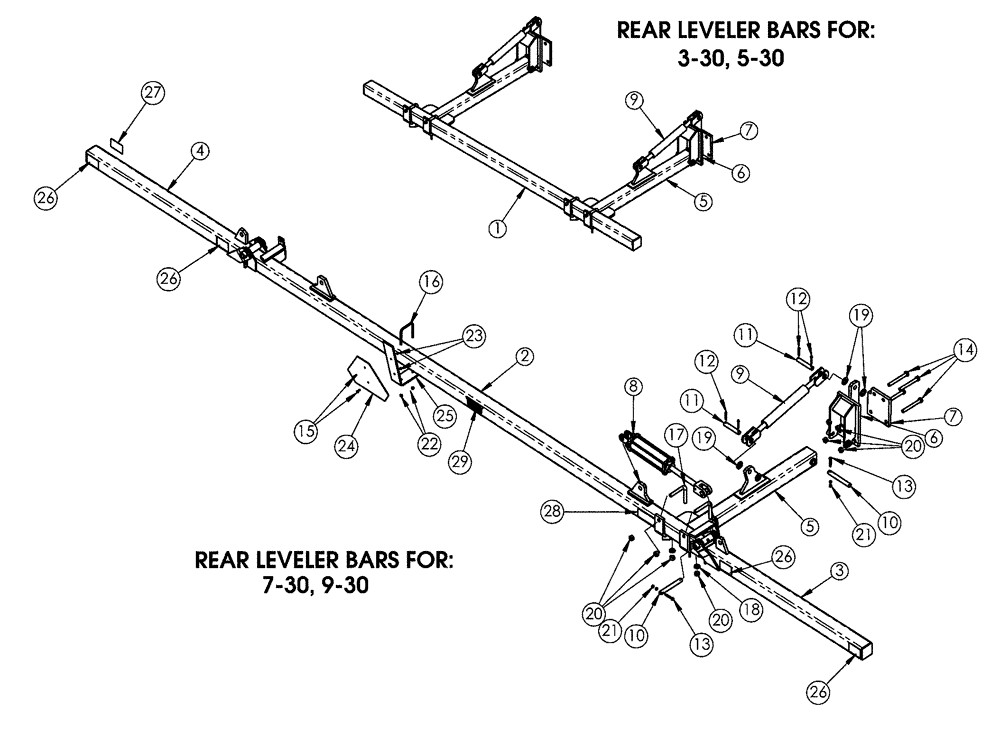 Схема запчастей Case IH 2500 - (75.200.16) - HYDRAULIC LEVELER BAR (75) - SOIL PREPARATION