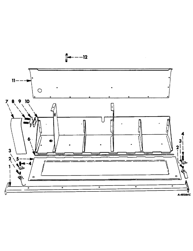 Схема запчастей Case IH 46 - (62) - TWINE CHEST, FOR NO. 46-T BALER 