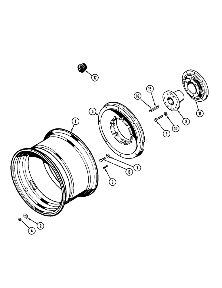 Схема запчастей Case IH 2290 - (6-302) - REAR WHEELS, WITH 32 INCH (812.8 MM) RIMS (06) - POWER TRAIN