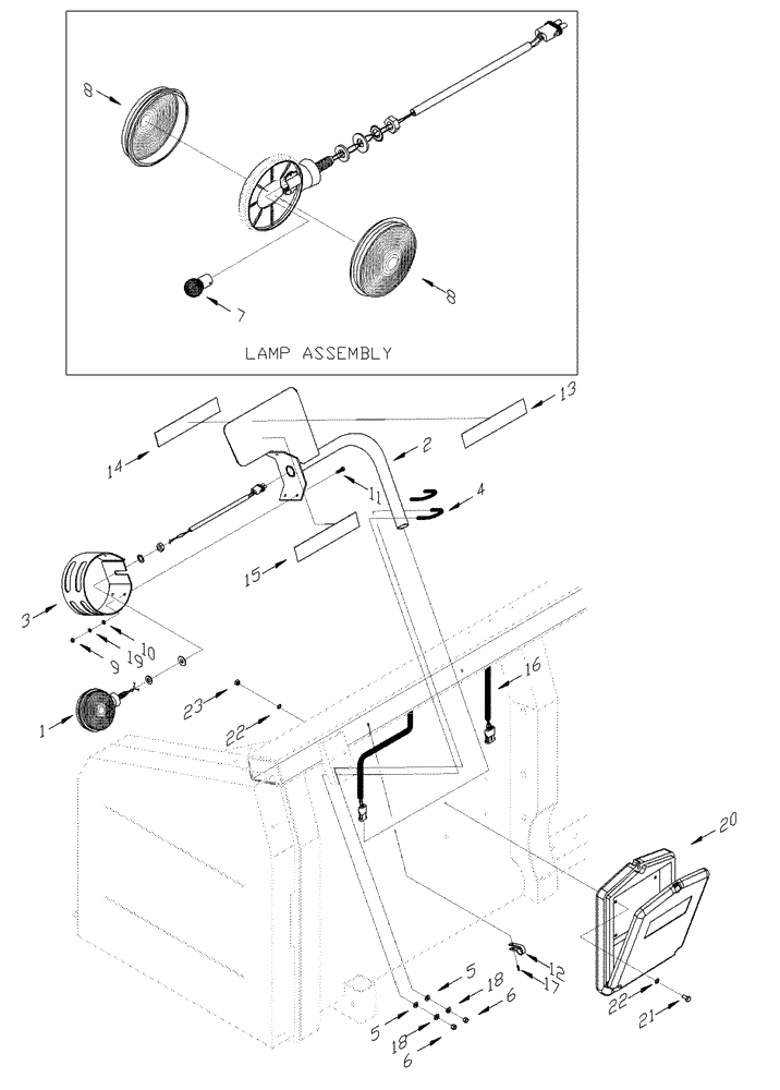 Схема запчастей Case IH 2015 - (55.795.01) - LIGHTS (55) - ELECTRICAL SYSTEMS