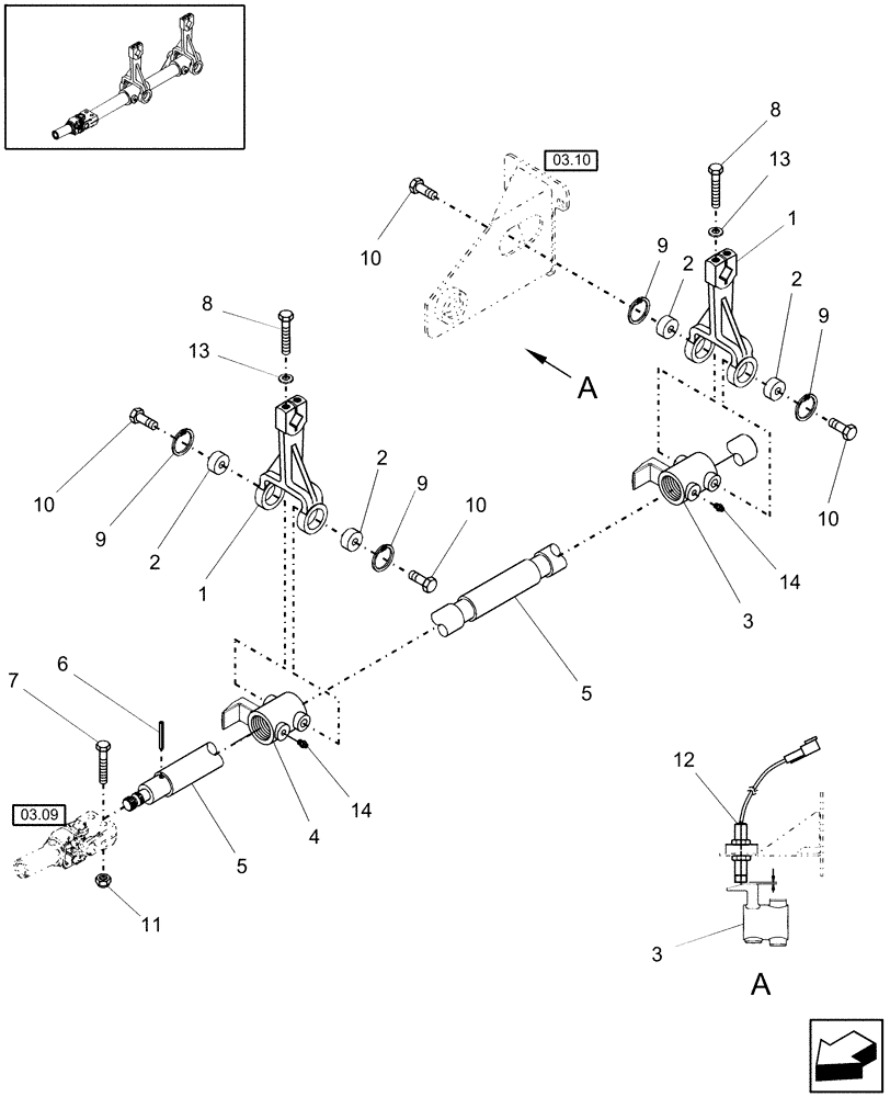 Схема запчастей Case IH WDX1202 - (03.11[2]) - PINTLE ARM, FROM 12/06 (03) - TRANSMISSION