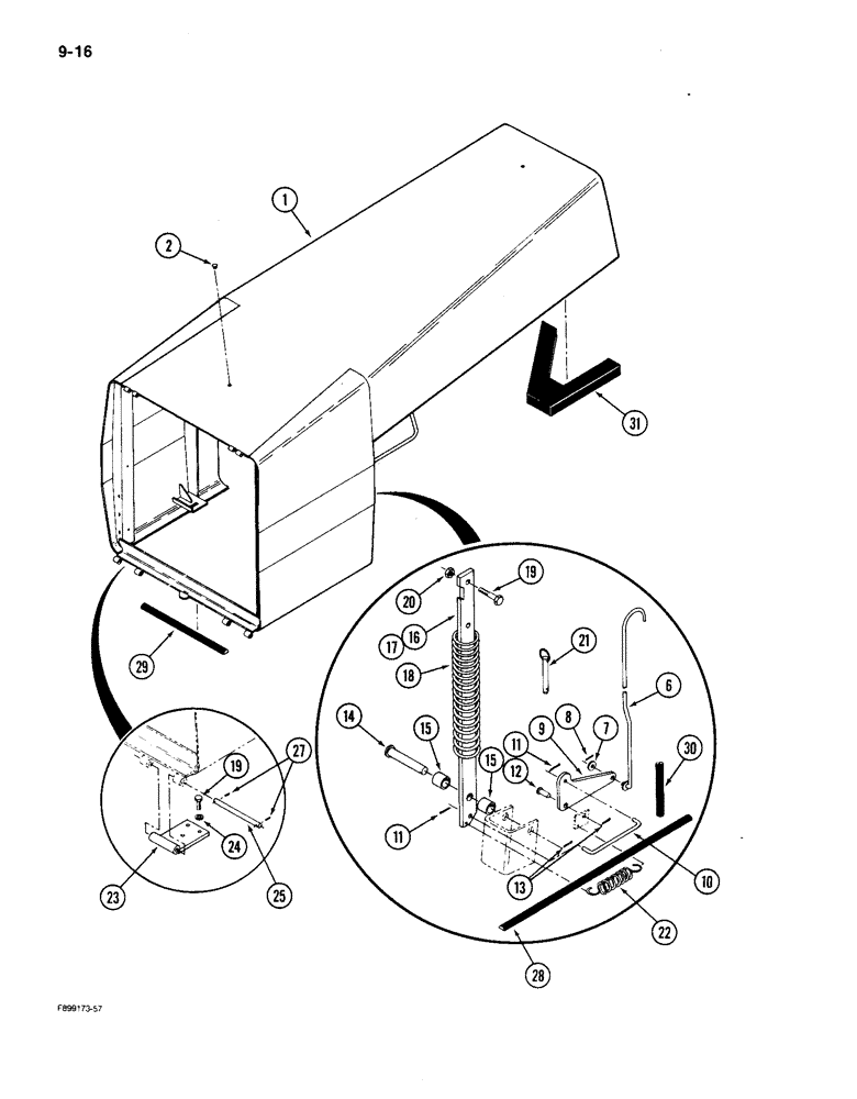 Схема запчастей Case IH 9150 - (9-16) - HOOD (09) - CHASSIS/ATTACHMENTS